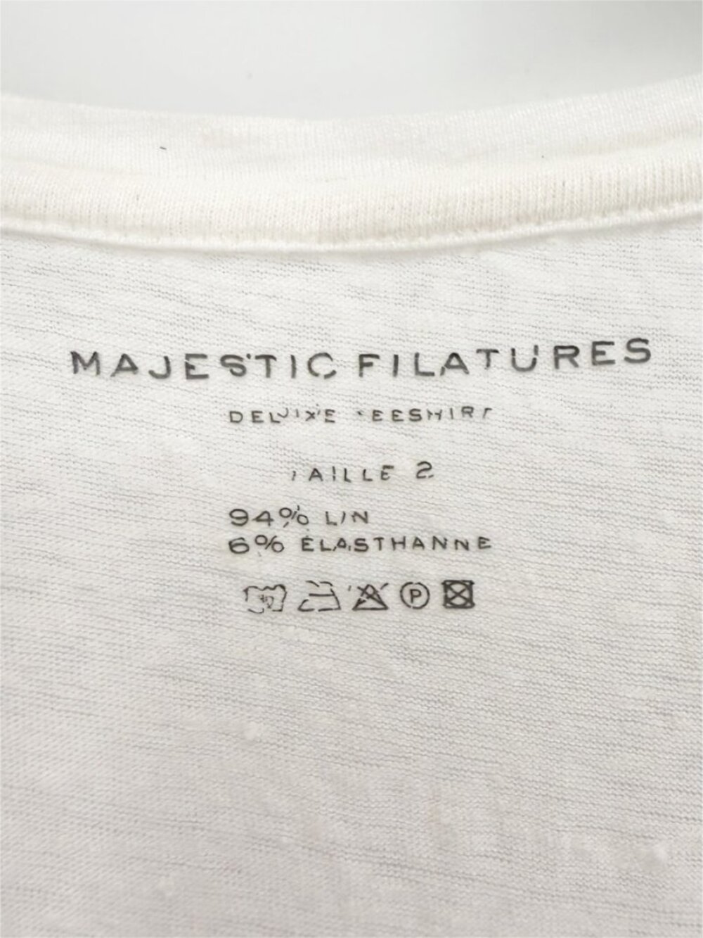 Majestic Filatures Stretch Linen Tank in Blanc size 2/ - Picture 4 of 6